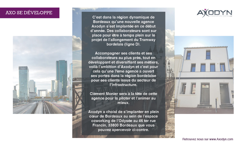 AXODYN ouvre une nouvelle agence à Bordeaux